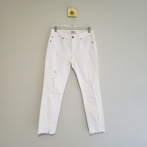 JBD NWT Distressed Skinny Jeans Women 26 White Casual Denim Beach Coastal Travel
